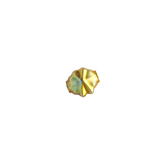 8 Small Matte Yellow Starburst Blown Glass Beads .5" ~ Czech Republic