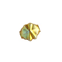 8 Small Matte Yellow Starburst Blown Glass Beads .5" ~ Czech Republic