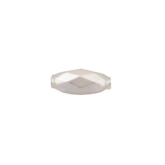 7 Matte White Faceted Beads 1" ~ Czech Republic