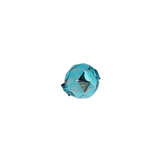 8 Aqua Faceted Ball Blown Glass Beads 13mm ~ Czech Republic