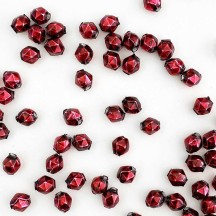 15 Burgundy Faceted Ball Blown Glass Beads 8mm ~ Czech Republic
