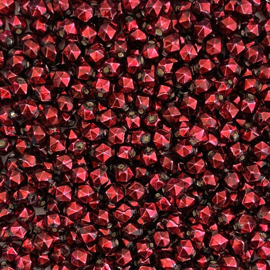 15 Burgundy Faceted Ball Blown Glass Beads 8mm ~ Czech Republic