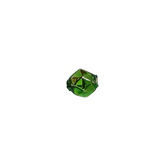 15 Green Faceted Ball Blown Glass Beads 8mm ~ Czech Republic