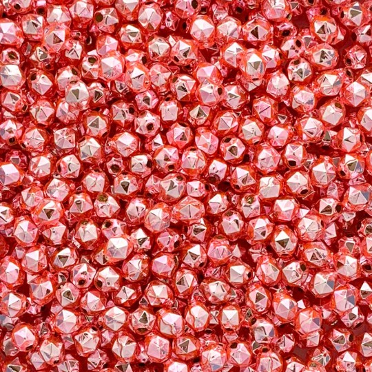 15 Light Pink Faceted Ball Blown Glass Beads 8mm ~ Czech Republic