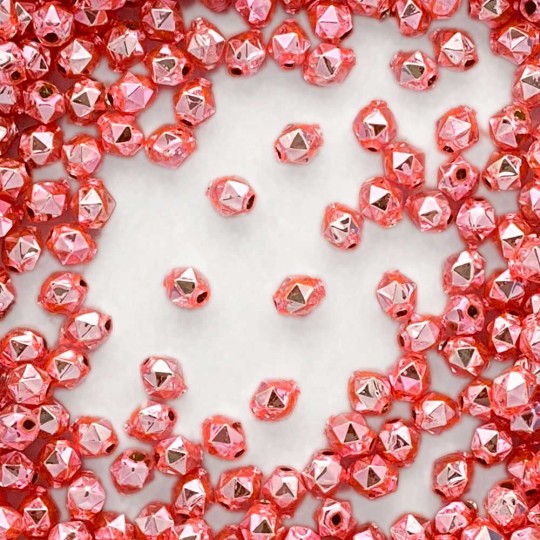 15 Light Pink Faceted Ball Blown Glass Beads 8mm ~ Czech Republic