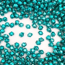 20 Aqua Faceted Ball Blown Glass Beads Tiny 6mm ~ Czech Republic