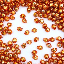 20 Copper Faceted Ball Blown Glass Beads Tiny 6mm ~ Czech Republic