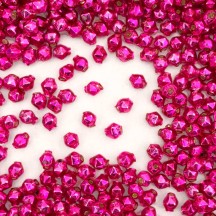 20 Hot Pink Faceted Ball Blown Glass Beads Tiny 6mm ~ Czech Republic