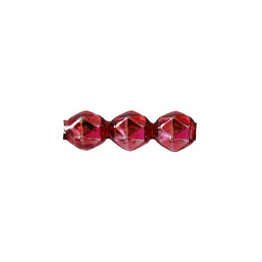 10 Pink Faceted 3-Bump Blown Glass Beads 8mm ~ Czech Republic