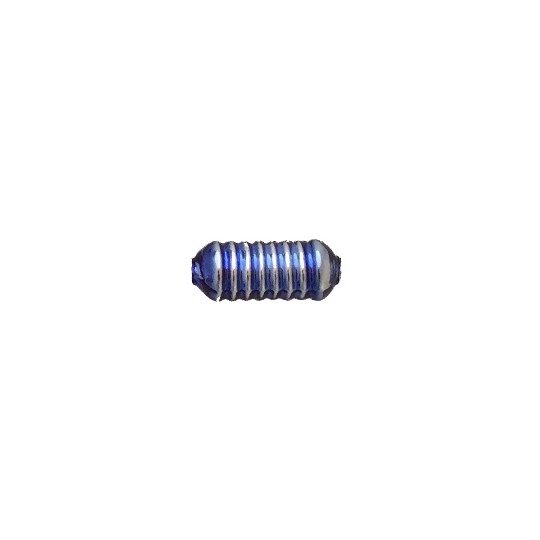 10 Light Blue Ribbed Cylinder Glass Beads 16mm ~ Czech Republic