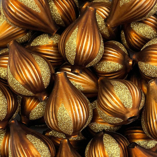 1 Extra Large Fancy Brown Onion Bead ~ 1-1/2"