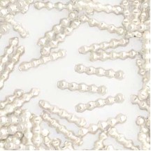 24 Matte White Blown Glass Faceted 5 Bump Tube Beads 4 mm ~ Czech Republic
