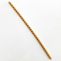 3 Blown Glass Gold Smooth Bead Sticks ~ 4 mm Bumps ~ Czech Republic