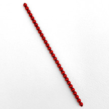3 Blown Glass Red Smooth Bead Sticks ~ 4 mm Bumps ~ Czech Republic