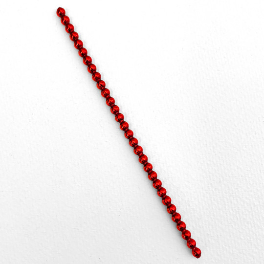 3 Blown Glass Red Smooth Bead Sticks ~ 4 mm Bumps ~ Czech Republic