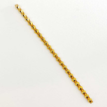 3 Blown Glass Gold Faceted Bead Sticks ~ 5 mm Bumps ~ Czech Republic