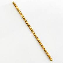 3 Blown Glass Gold Smooth Bead Sticks ~ 5 mm Bumps ~ Czech Republic