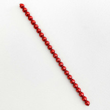 3 Blown Glass Red Smooth Bead Sticks ~ 5 mm Bumps ~ Czech Republic