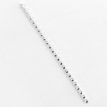 3 Blown Glass Silver Faceted Bead Sticks ~ 5 mm Bumps ~ Czech Republic