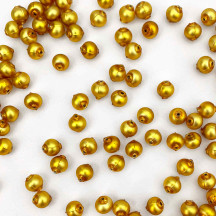 30 Matte Light Yellow Round Glass Beads 8 mm ~ Czech Republic