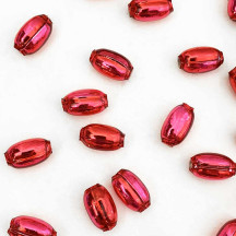 10 Medium Pink Oval Glass Beads 11 mm ~ Czech Republic