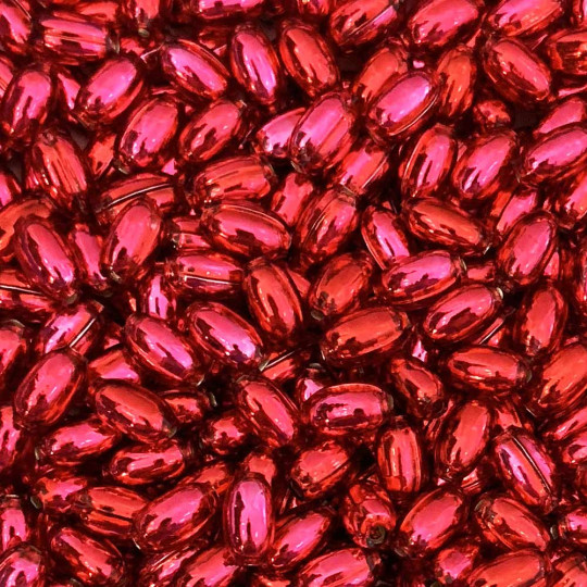 10 Medium Pink Oval Glass Beads 11 mm ~ Czech Republic