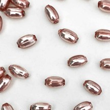 10 Pearl Rose Pink Oval Glass Beads 11 mm ~ Czech Republic