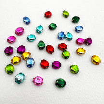 32 Mixed Color 6 mm Lentil Beads ~ Czech Republic