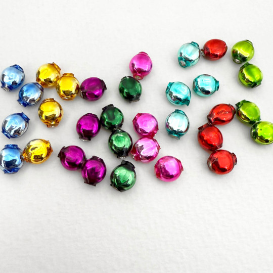 32 Mixed Color 6 mm Lentil Beads ~ Czech Republic