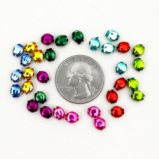 32 Mixed Color 6 mm Lentil Beads ~ Czech Republic