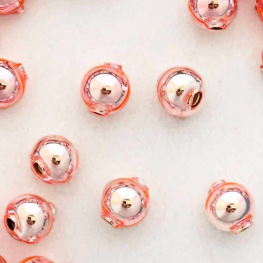 10 Glossy Light Pink Round Glass Beads 14 mm ~ Czech Republic