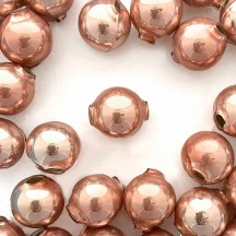 8 Pearl Rose Pink Round Glass Beads 18 mm ~ Czech Republic