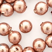 2 Pearl Rose Pink XL Round Glass Beads 25 mm ~ Czech Republic