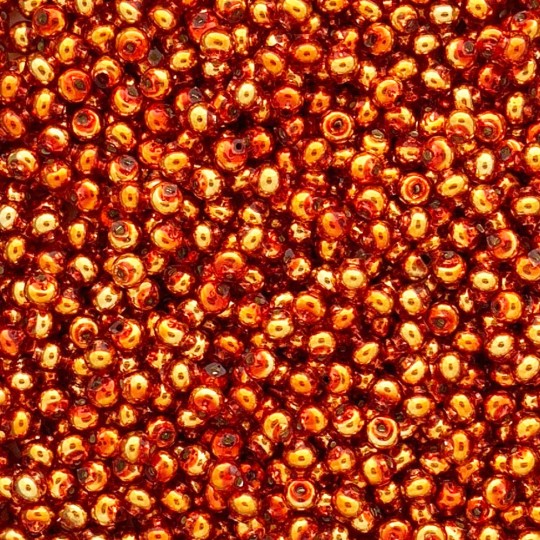 30 Copper Round Glass Beads 6 mm ~ Czech Republic