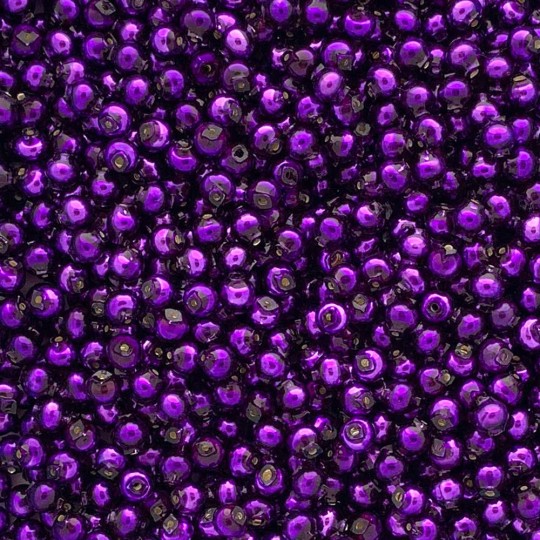 30 Purple Round Glass Beads 6 mm ~ Czech Republic