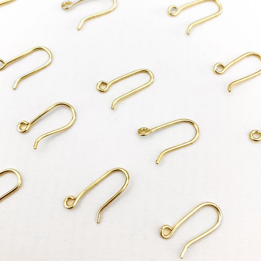 Gold Garland or Beaded Ornament Hooks ~ Set of 10 ~ Czech Republic