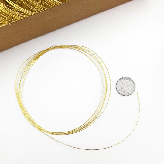 Gold 0.8mm Bead Wire ~ 20 Gauge ~ 2 meter Coil