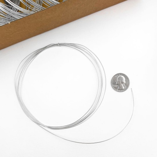 Silver 0.8mm Bead Wire 20 Gauge ~ 2 meter Coil