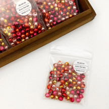 8mm Glass Garland Beads Mixed Pack ~ 64 beads ~ Hot Mix