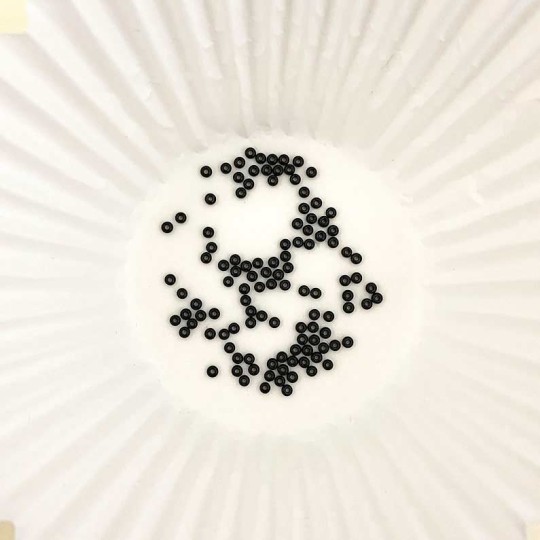 50 Czech Seed Beads Jet Black Opaque