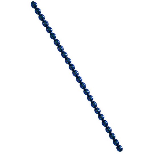 3 Blown Glass Blue Smooth Bead Sticks ~ 5 mm Bumps ~ Czech Republic