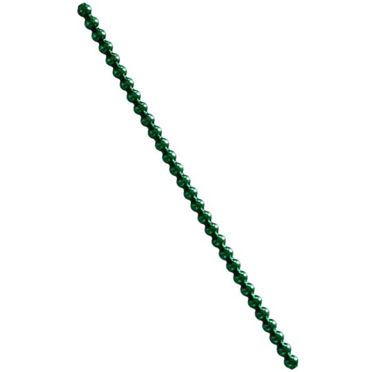 3 Blown Glass Green Smooth Bead Sticks ~ 4 mm Bumps ~ Czech Republic