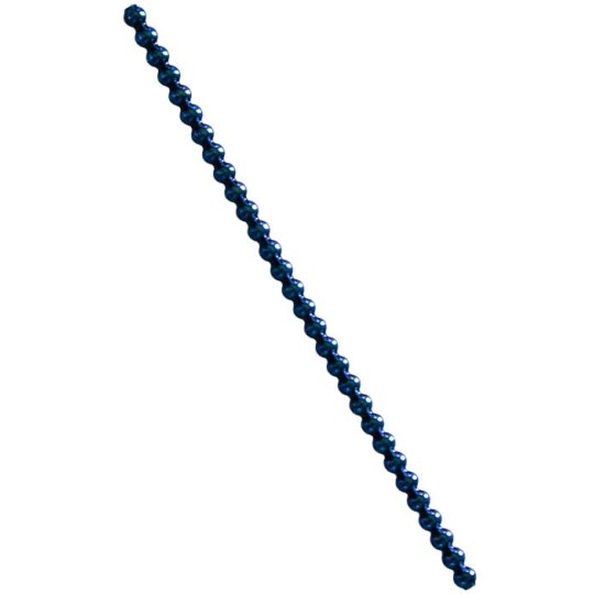 3 Blown Glass Blue Smooth Bead Sticks ~ 4 mm Bumps ~ Czech Republic