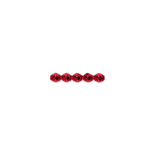 24 Red Blown Glass Faceted 5 Bump Tube Beads 4 mm ~ Czech Republic