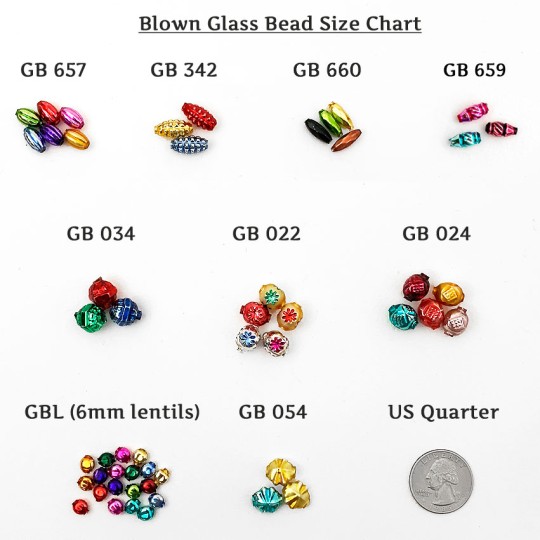10 Small Silver Starburst Blown Glass Beads .5" ~ Czech Republic