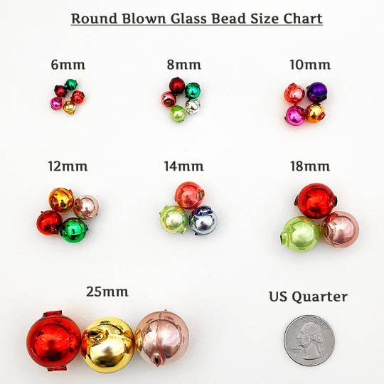 15 Copper Round Glass Beads 10 mm ~ Czech Republic