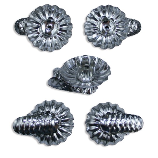 10 Silver Classic Pine Cone Candle Clips ~ Made in Germany
