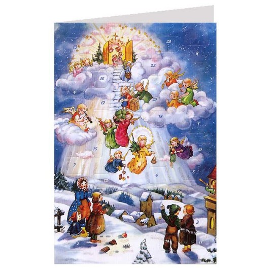 Stairway from Heaven Angels Advent Calendar Card ~ Germany