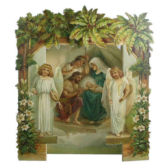 3D Standing Nativity Scene Christmas Card