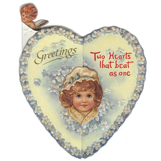 Two Hearts Beat as One Folding Valentine Card
